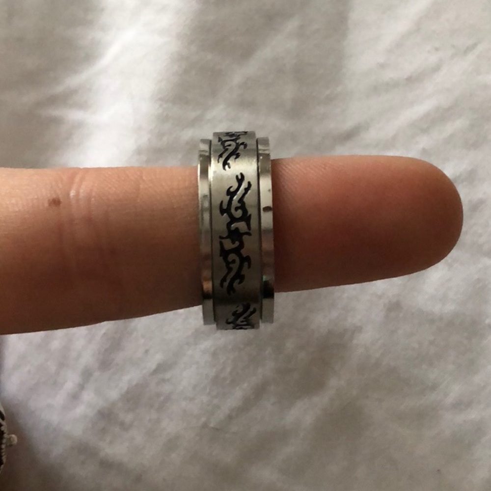 Stainless Steal Fidget Spinner Ring